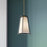 Millennium Milroe 1Lt Pendant, Brass/Opal glass with Etched outside