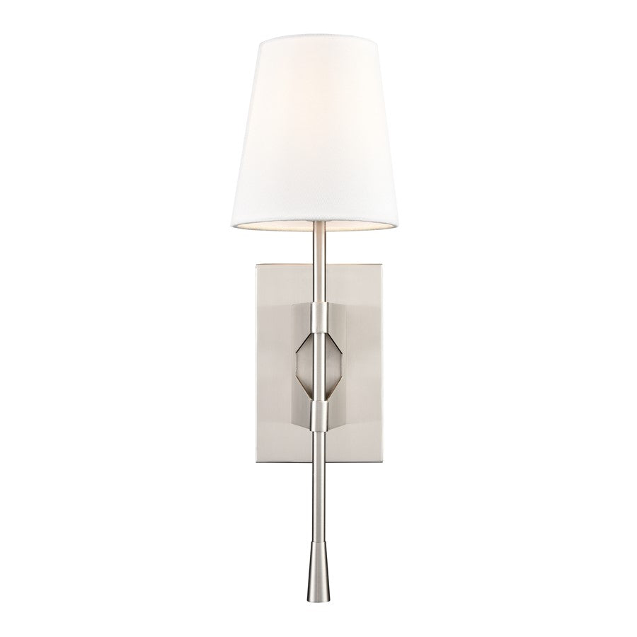 Millennium Lighting 1Lt Wall Sconce, Brushed Nickel/Linen - 212001-BN