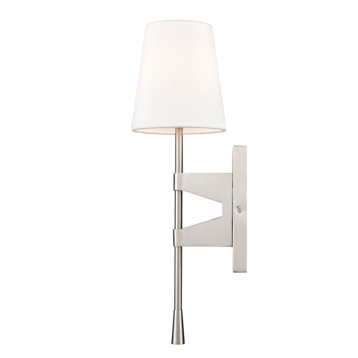 Millennium Lighting 1Lt Wall Sconce, Brushed Nickel/Linen