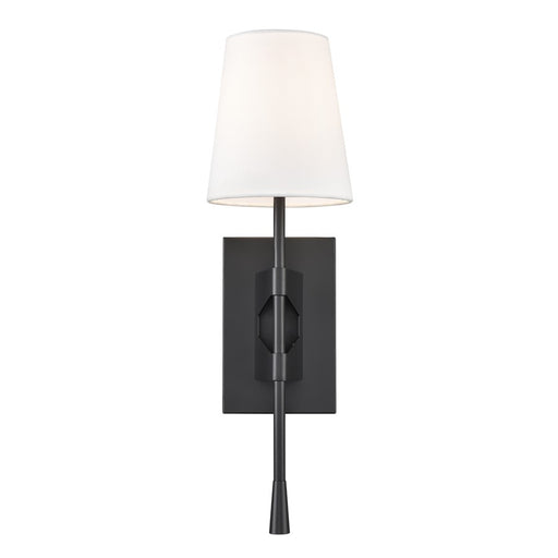 Millennium Lighting 1Lt 20" Wall Sconce, Black/Linen - 212001-MB