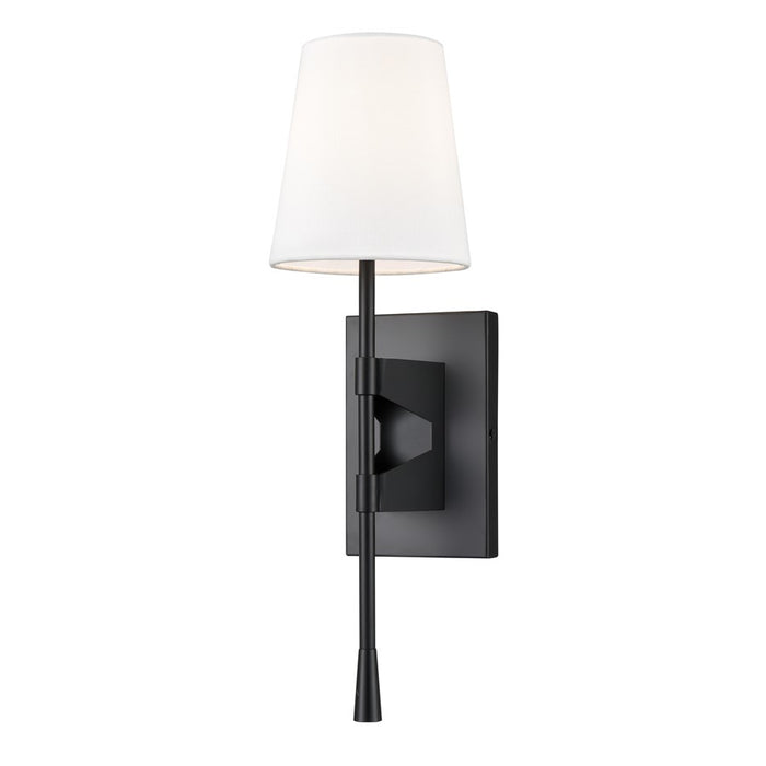 Millennium Lighting 1Lt 20" Wall Sconce, Black/Linen