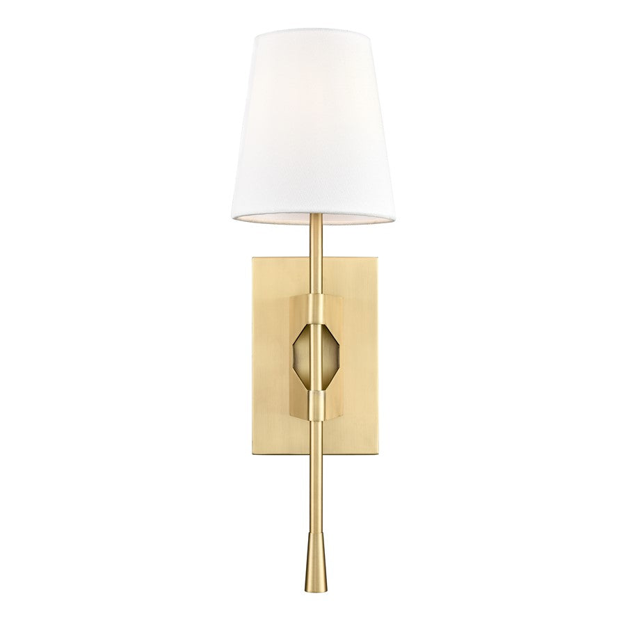 Millennium Lighting 1Lt 20" Wall Sconce, Vintage Brass/Linen - 212001-VB