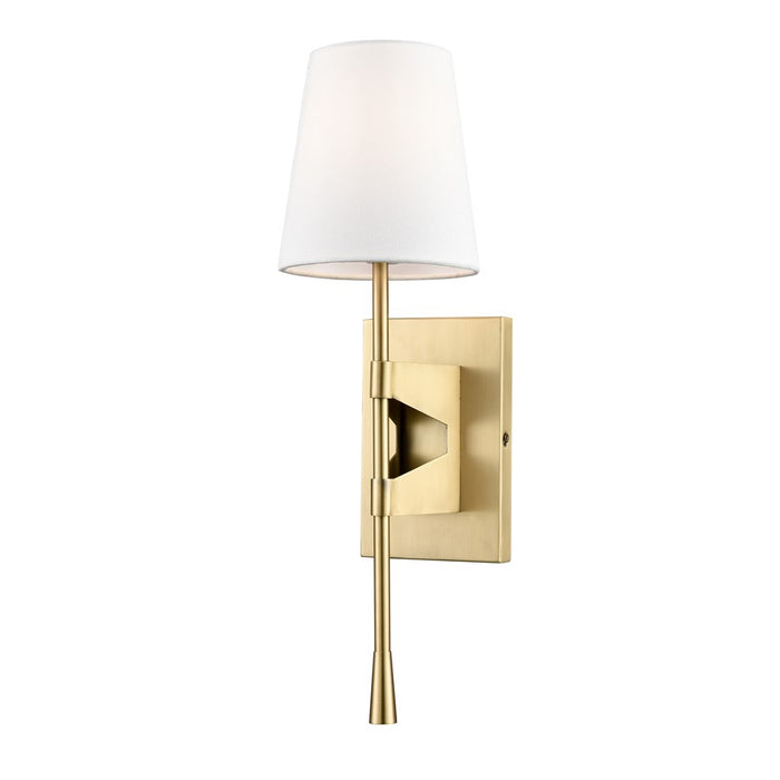 Millennium Lighting 1Lt 20" Wall Sconce, Vintage Brass/Linen