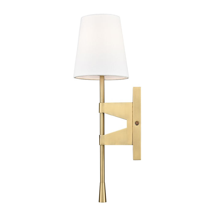 Millennium Lighting 1Lt 20" Wall Sconce, Vintage Brass/Linen