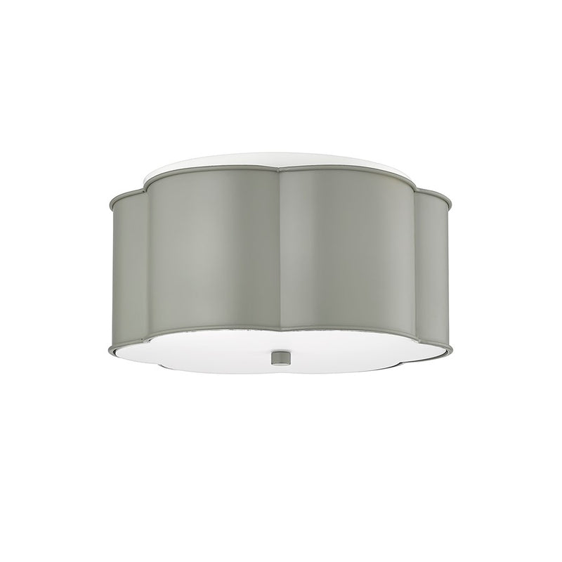Millennium Lighting 3 Light Flushmount, Cement Grey/Grey
