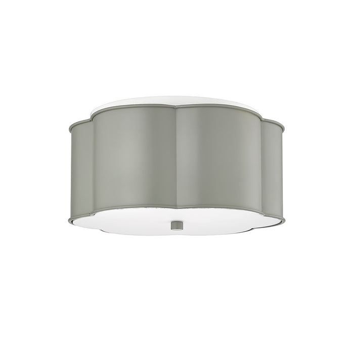 Millennium Lighting 3 Light Flushmount, Cement Grey/Grey