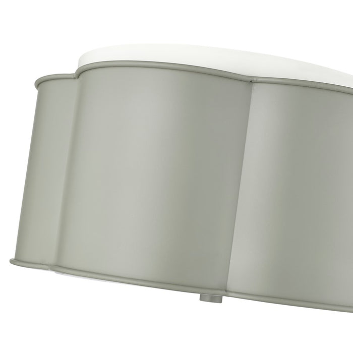 Millennium Lighting 3 Light Flushmount, Cement Grey/Grey