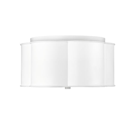 Millennium Lighting 3Lt Flushmount, White/White