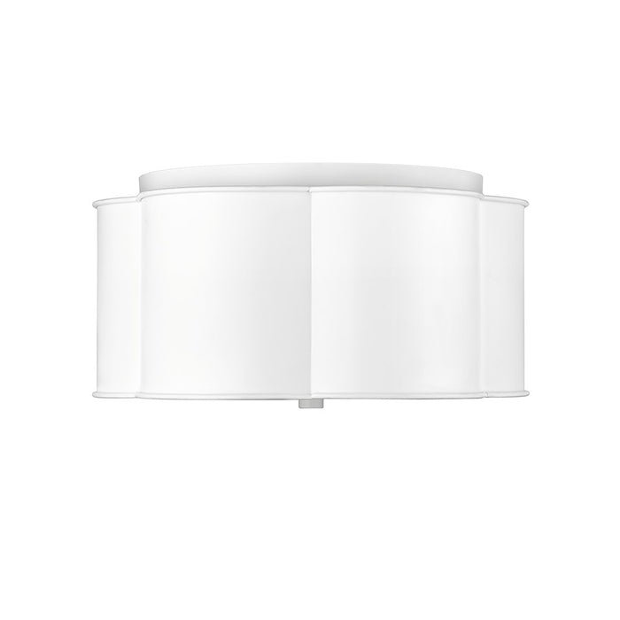 Millennium Lighting 3Lt Flushmount, White/White