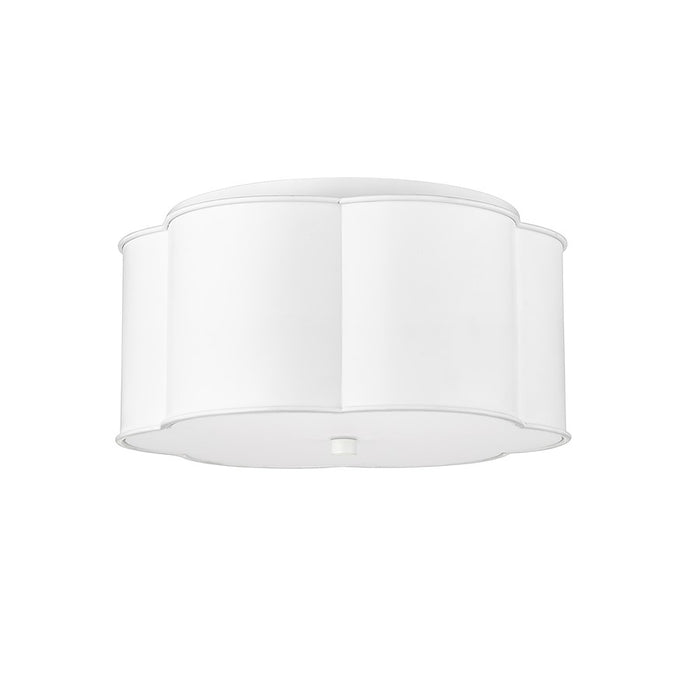 Millennium Lighting 3Lt Flushmount, White/White
