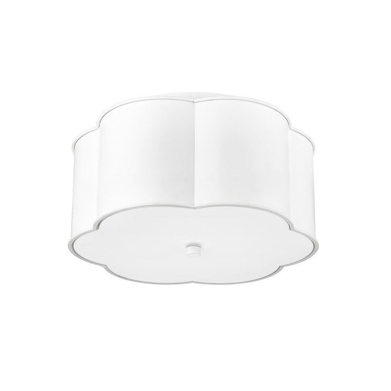 Millennium Lighting 3Lt Flushmount, White/White