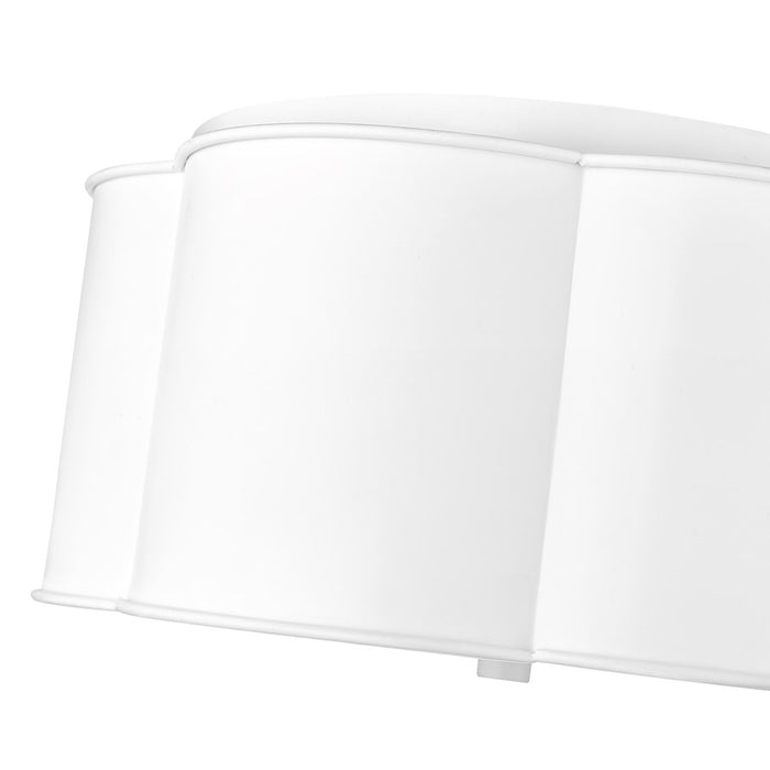 Millennium Lighting 3Lt Flushmount, White/White