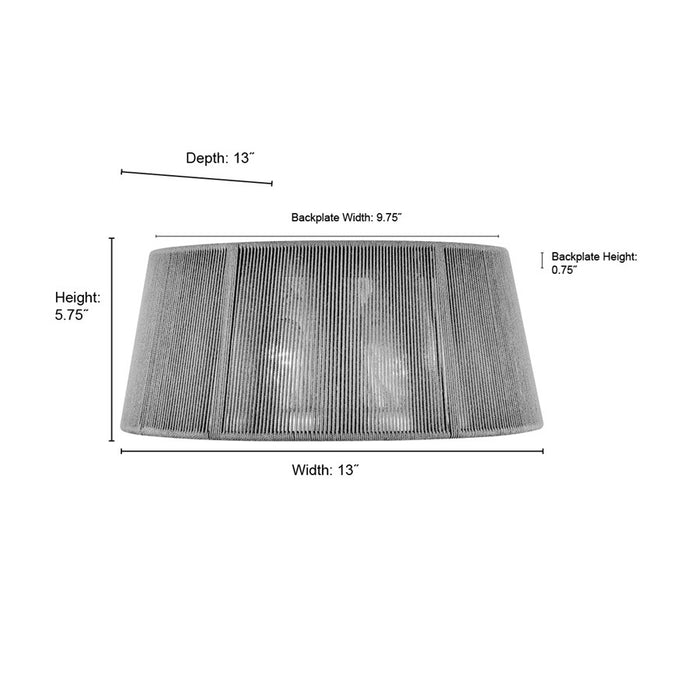 Millennium Lighting 2Lt 6" Flushmount, Brushed Nickel