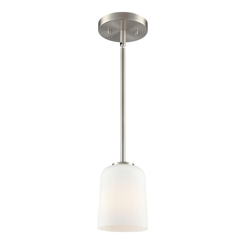 Millennium Lighting Laphia 1Lt 7" Pendant, Nickel/Etched Opal - 214001-BN