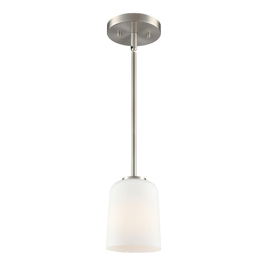 Millennium Lighting Laphia 1Lt 7" Pendant, Nickel/Etched Opal - 214001-BN