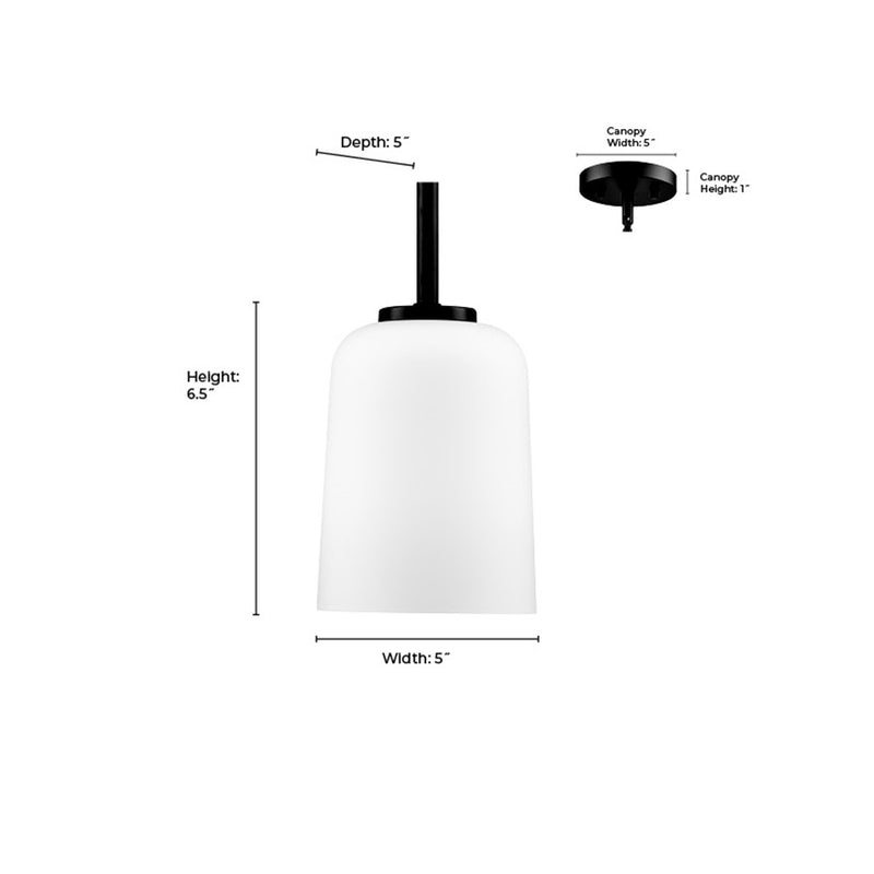 Millennium Lighting Laphia 1Lt 7" Pendant, Modern Gold/Etched Opal