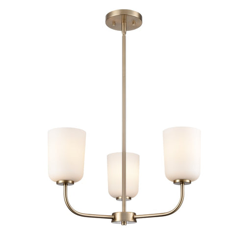 Millennium Lighting Laphia 3Lt 21" Chandelier, Gold/Etched Opal - 214003-MG