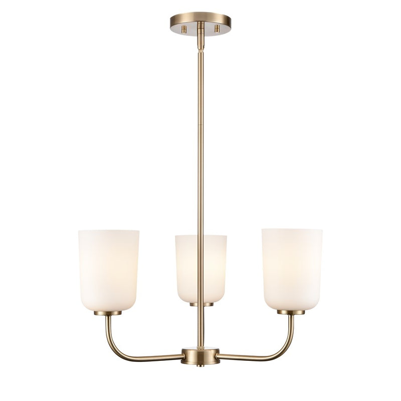 Millennium Lighting Laphia 3Lt 21" Chandelier, Gold/Etched Opal