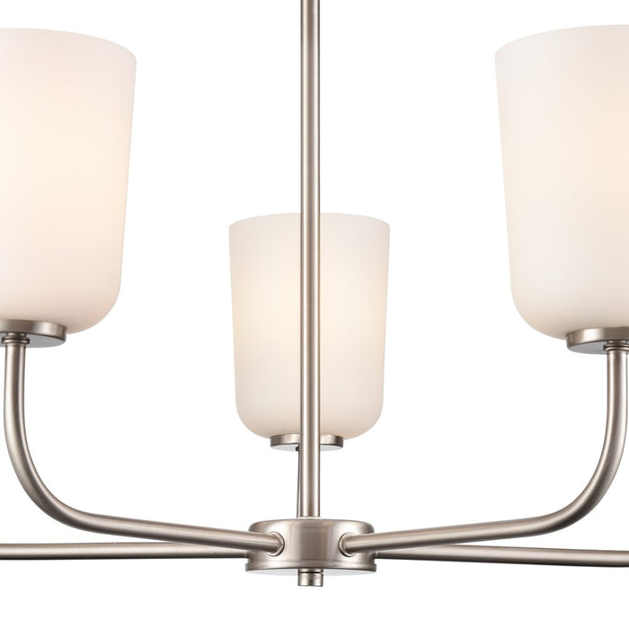 Millennium Lighting Laphia 5Lt 27" Chandelier, Nickel/Etched Opal