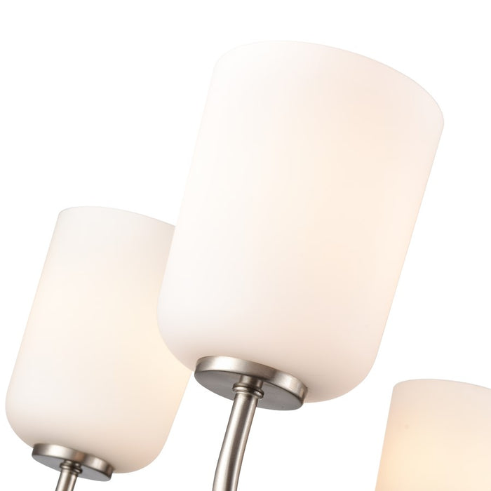Millennium Lighting Laphia 5Lt 27" Chandelier, Nickel/Etched Opal