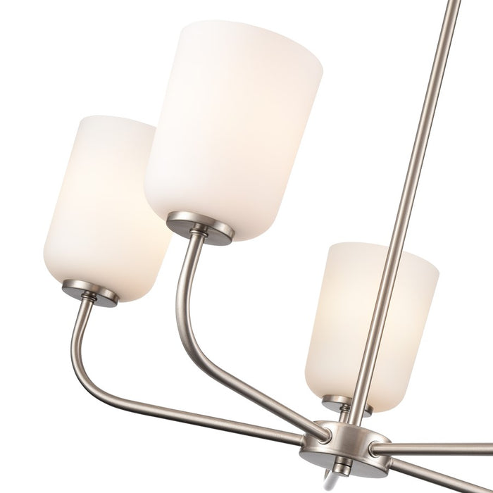 Millennium Lighting Laphia 5Lt 27" Chandelier, Nickel/Etched Opal