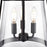 Millennium Lighting Adabella 11.75" 3Lt Pendant, Matte Black/Clear
