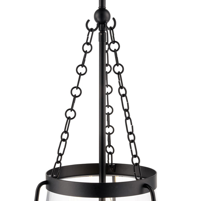 Millennium Lighting Adabella 11.75" 3Lt Pendant, Matte Black/Clear
