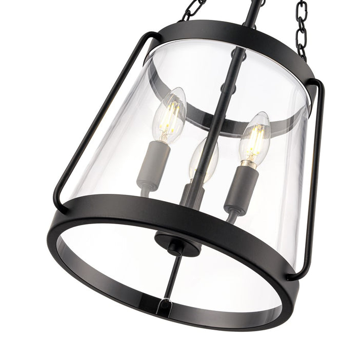 Millennium Lighting Adabella 11.75" 3Lt Pendant, Matte Black/Clear