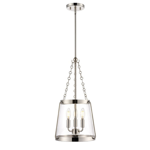 Millennium Lighting Adabella 11.75" 3Lt Pendant, Nickel/Clear