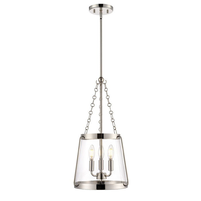 Millennium Lighting Adabella 11.75" 3Lt Pendant, Nickel/Clear