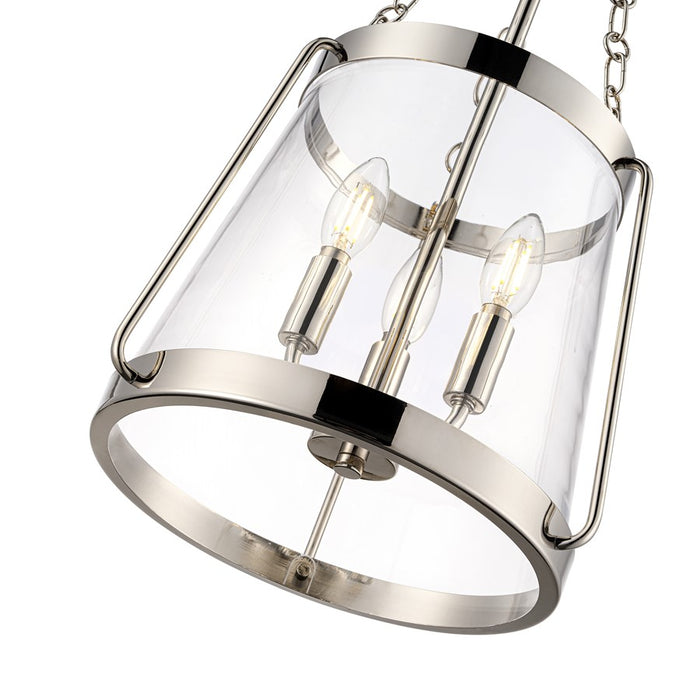 Millennium Lighting Adabella 11.75" 3Lt Pendant, Nickel/Clear