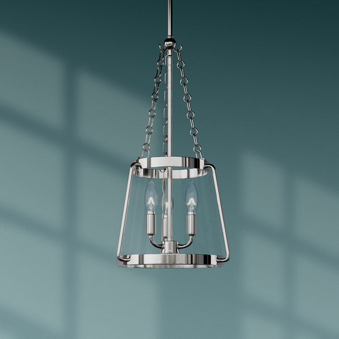 Millennium Lighting Adabella 11.75" 3Lt Pendant, Nickel/Clear