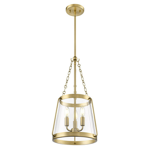 Millennium Lighting Adabella 11.75" 3Lt Pendant, Vintage Brass/Clear - 21403-VB