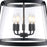 Millennium Lighting Adabella 17.75" 5Lt Pendant, Matte Black/Clear