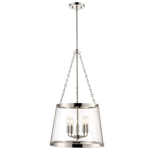 Millennium Lighting Adabella 17.75" 5Lt Pendant, Nickel/Clear