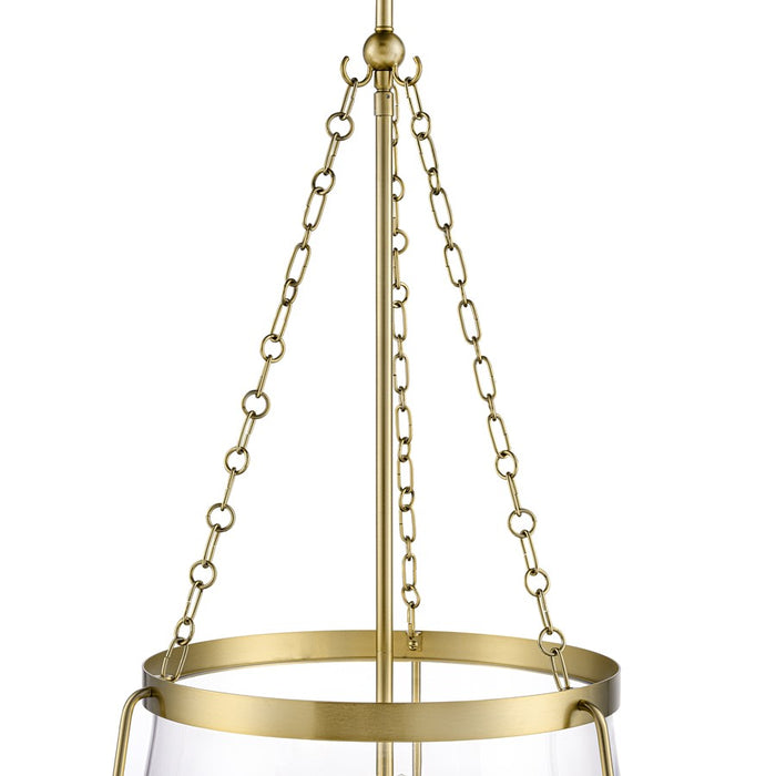 Millennium Lighting Adabella 17.75" 5Lt Pendant, Vintage Brass/Clear