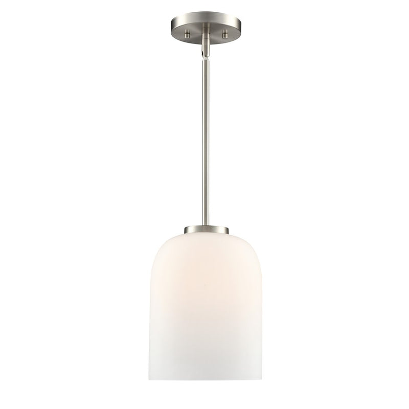 Millennium Lighting Laphia 1Lt 11" Pendant, Nickel/Etched Opal