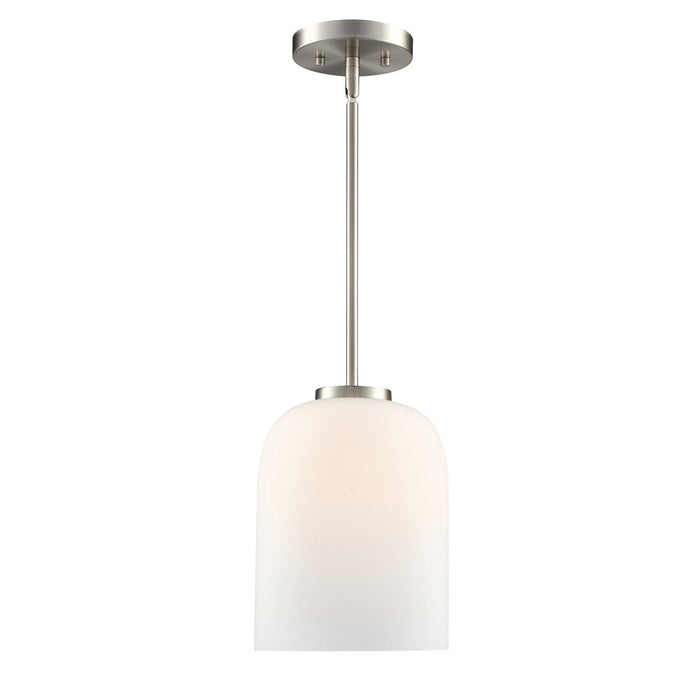 Millennium Lighting Laphia 1Lt 11" Pendant, Nickel/Etched Opal