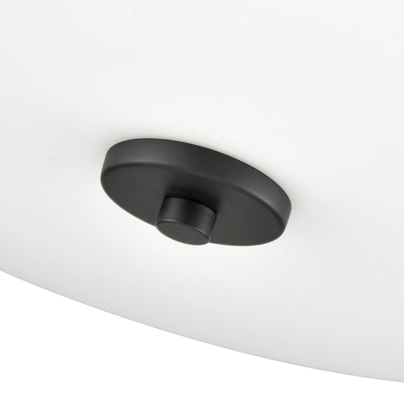 Millennium Lighting Laphia 2Lt 13" Flushmount, Black/Etched Opal
