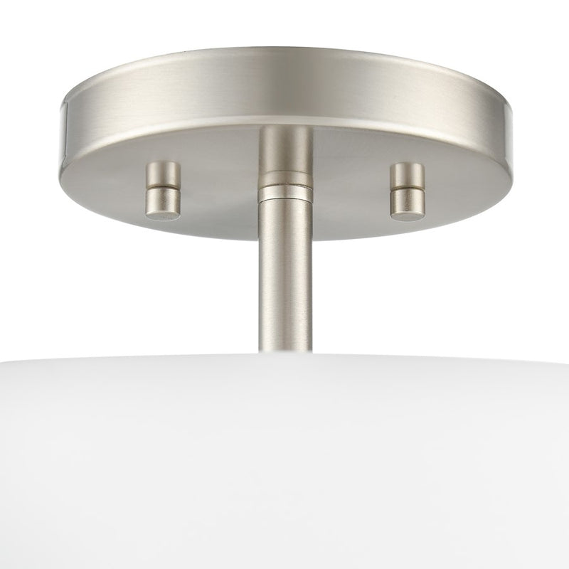 Millennium Laphia 3Lt 16" Semi-Flush Mount, Nickel/Etched Opal