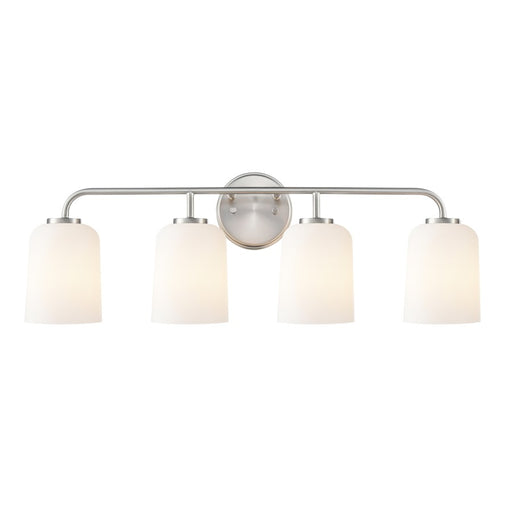 Millennium Lighting Laphia 4Lt 28" Vanity, Nickel/Etched Opal