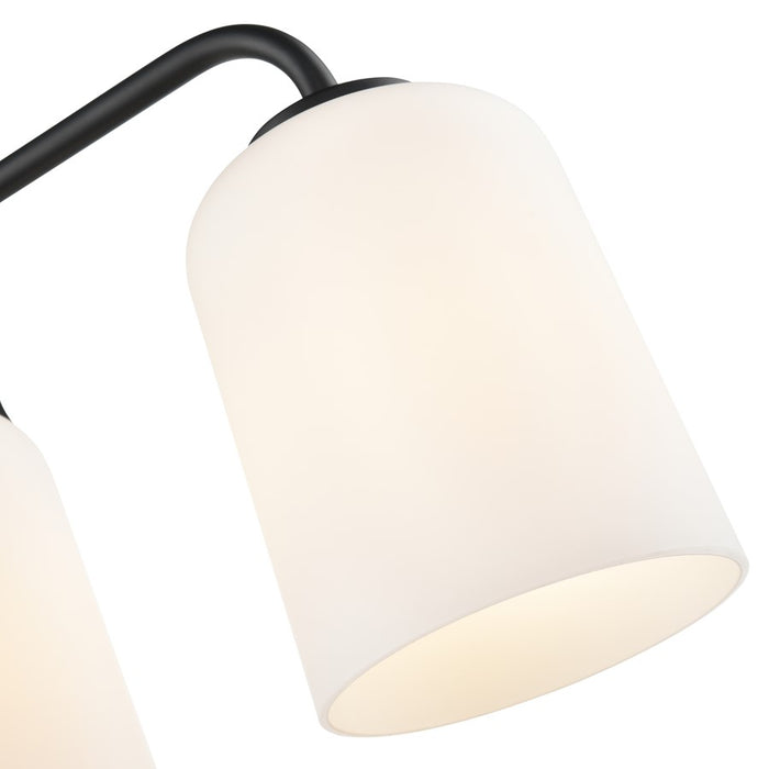 Millennium Lighting Laphia 4Lt 28" Vanity, Black/Etched Opal