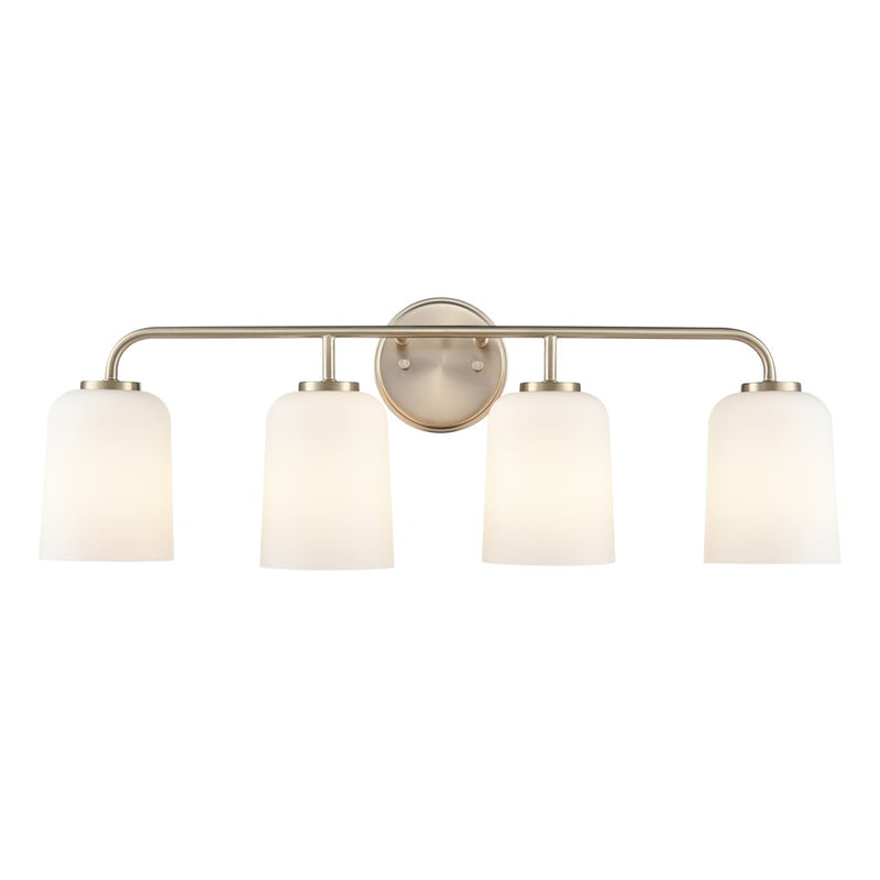 Millennium Lighting Laphia 4Lt 28" Vanity, Modern Gold/Etched Opal