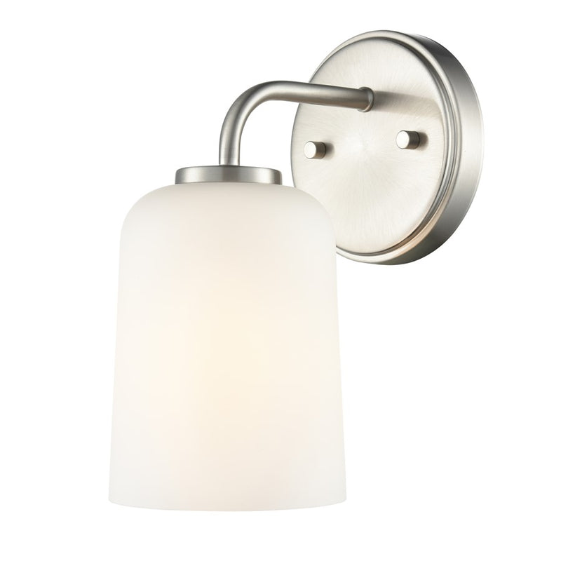 Millennium Lighting Laphia 1Lt 5" Wall Sconce, Nickel/Etched Opal - 214201-BN