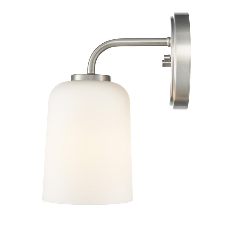 Millennium Lighting Laphia 1Lt 5" Wall Sconce, Nickel/Etched Opal