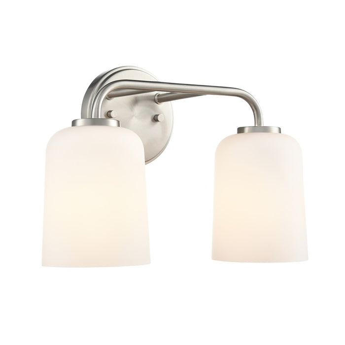 Millennium Lighting Laphia 2Lt 14" Vanity, Nickel/Etched Opal - 214202-BN