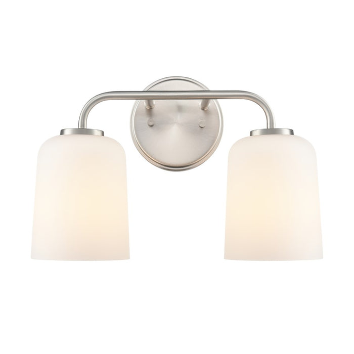 Millennium Lighting Laphia 2Lt 14" Vanity, Nickel/Etched Opal