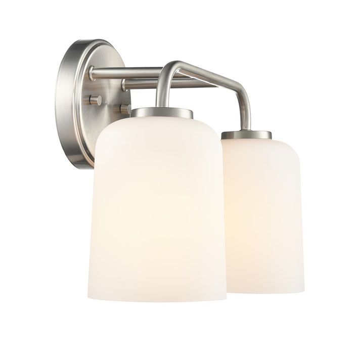 Millennium Lighting Laphia 2Lt 14" Vanity, Nickel/Etched Opal