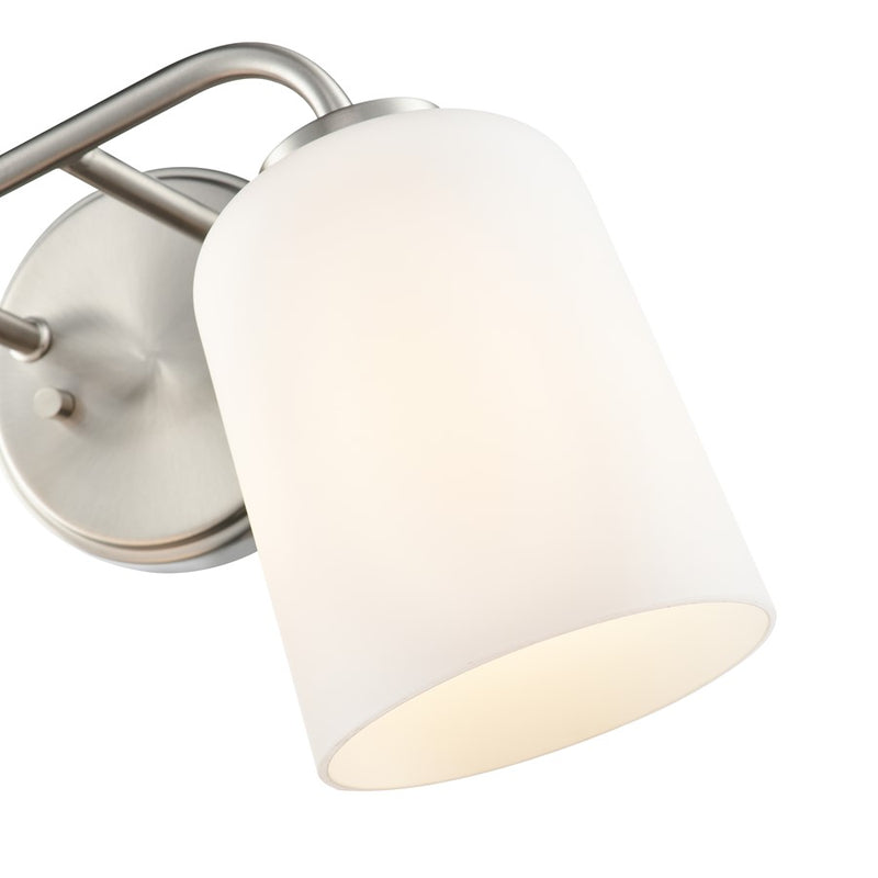 Millennium Lighting Laphia 2Lt 14" Vanity, Nickel/Etched Opal