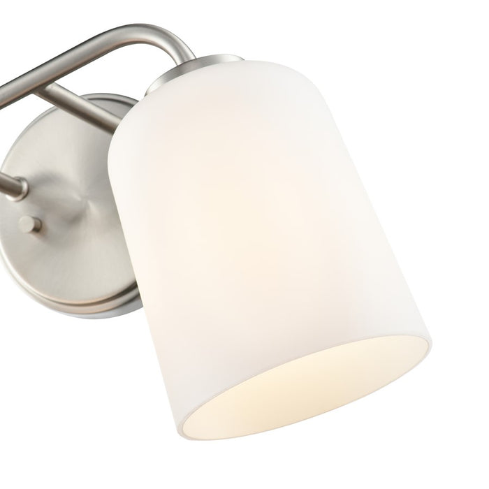 Millennium Lighting Laphia 2Lt 14" Vanity, Nickel/Etched Opal